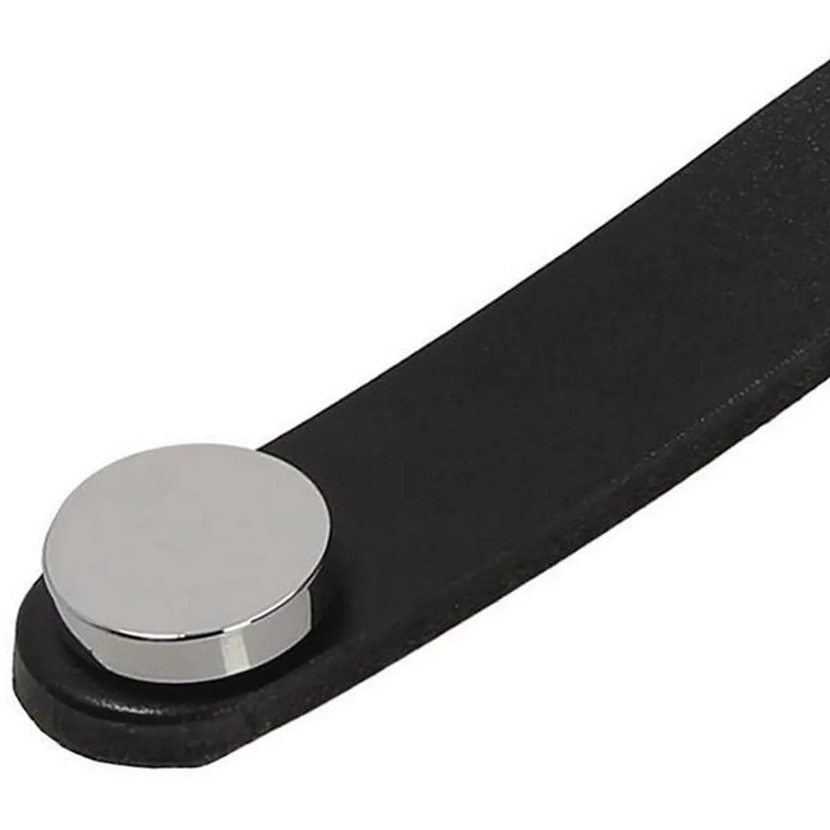 FIXSER - Asa 128 mm piel negro botón cromo brillante ul24