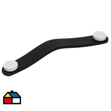 Asa 128 mm piel negra botn blanco mate ul24