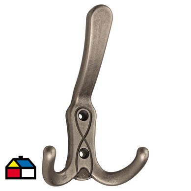 Colgador 3 ganchos zamak plata viejo wr43
