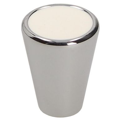 Pomo 20 mm zamak brillante/blanco gu08