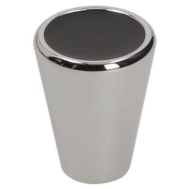 Pomo 20 mm zamak  brillante/negro gu08