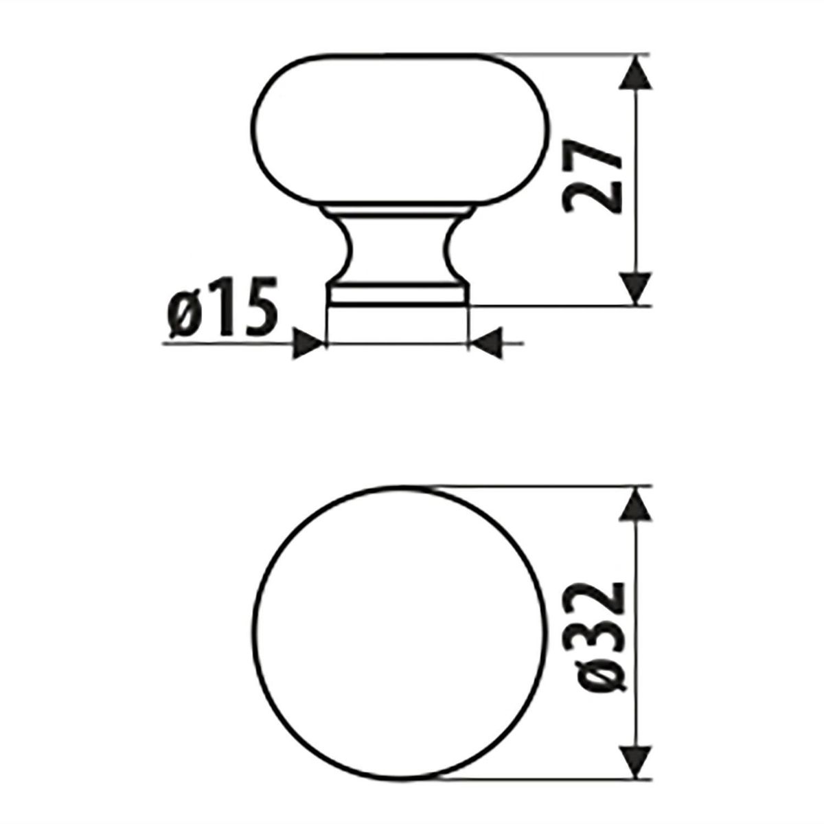 FIXSER - Pomo 32mm zamak negro mate gp16