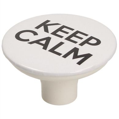 Pomo 49 mm abs gx01 blanco keep calm