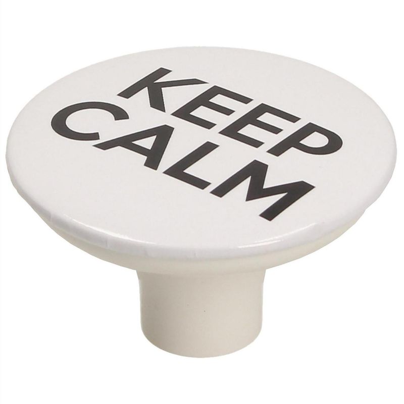 FIXSER - Pomo 49 mm abs gx01 blanco keep calm