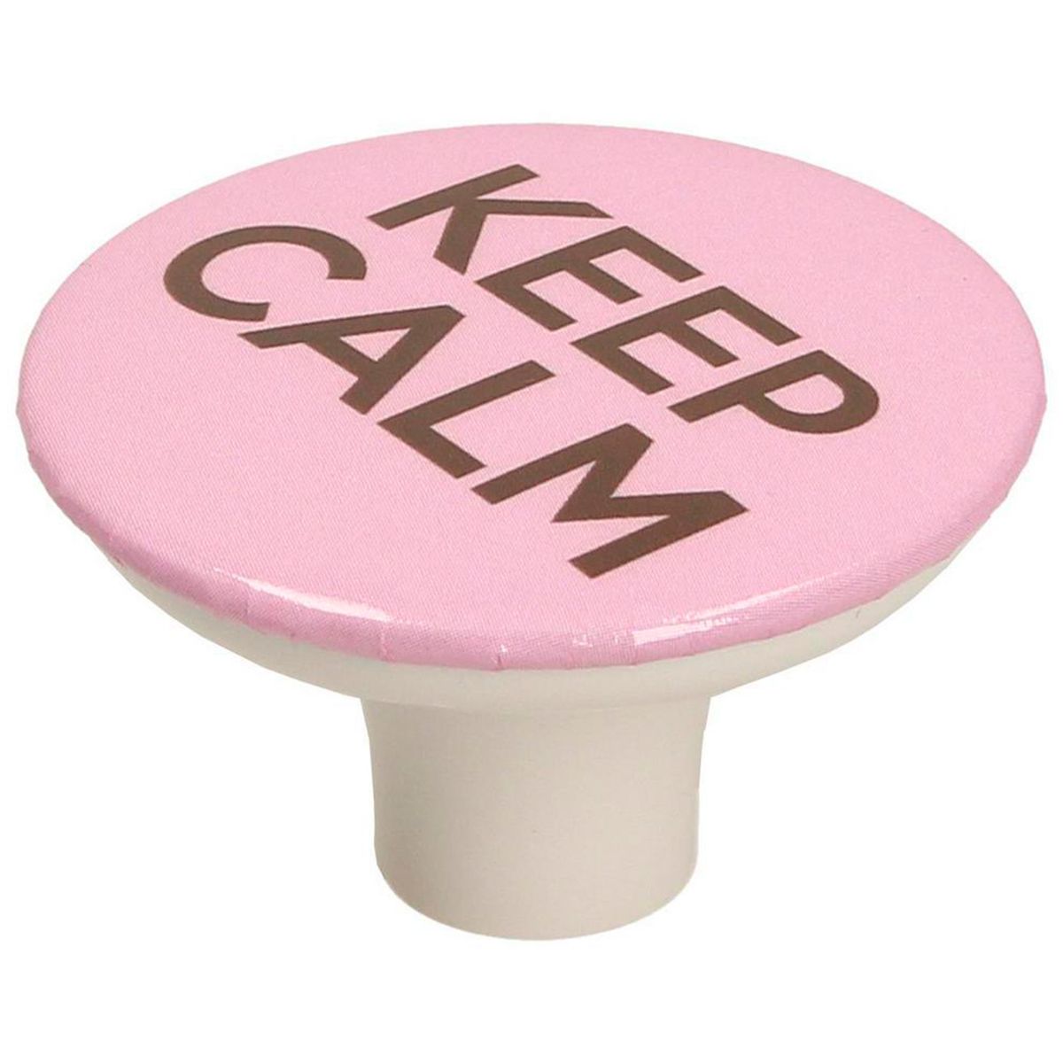 FIXSER - Pomo 49 mm abs gx01 rosa keep calm