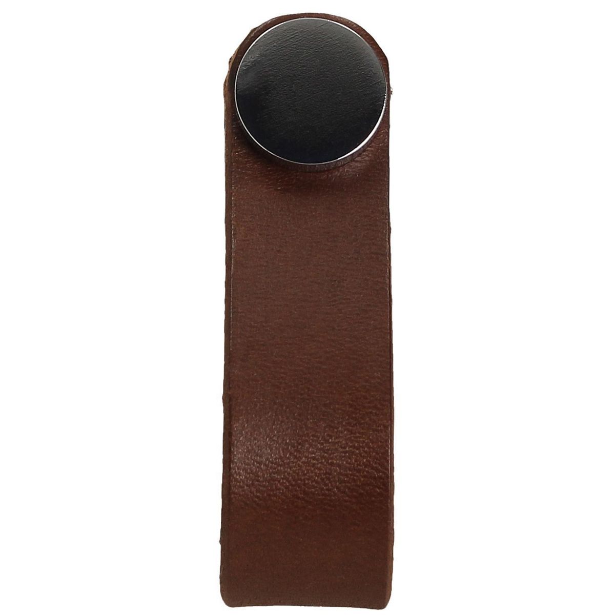 FIXSER - Pomo piel marrón botón brillante gl24