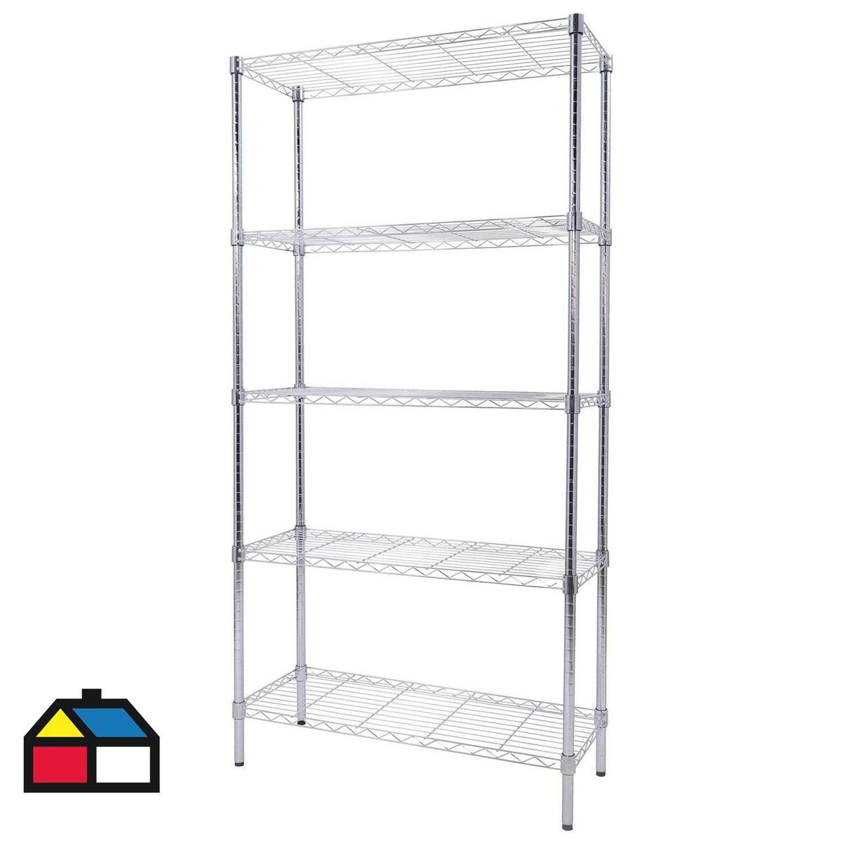 JUST HOME COLLECTION - Estante Acero 5 Nivel(es) 90x180x35 cm Cromo