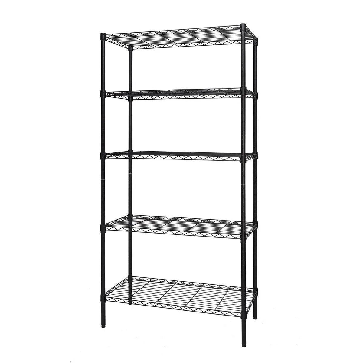 JUST HOME COLLECTION - Estante Acero 5 Nivel(es) 90x180x35 cm Negro