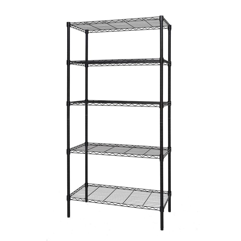 JUST HOME COLLECTION - Estante Acero 5 Nivel(es) 90x180x35 cm Negro