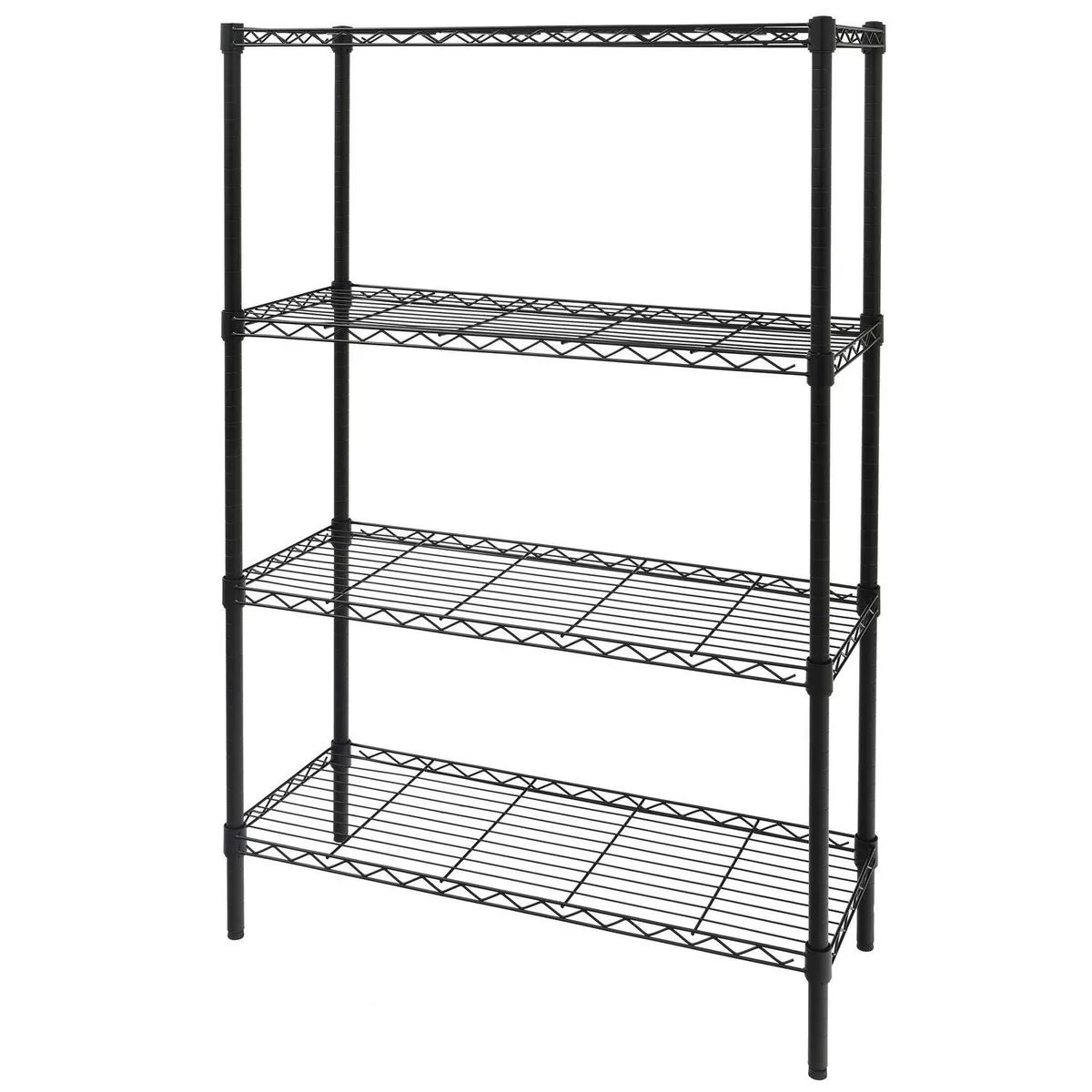 JUST HOME COLLECTION - Estante Acero 4 Nivel(es) 90x137x35 cm Negro