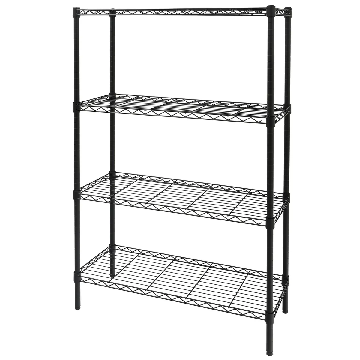 JUST HOME COLLECTION - Estante Acero 4 Nivel(es) 90x137x35 cm Negro