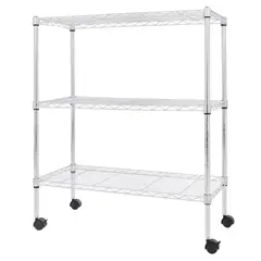 JUST HOME COLLECTION - Estante Acero 3 Nivel(es) 75x95x35 cm Cromo