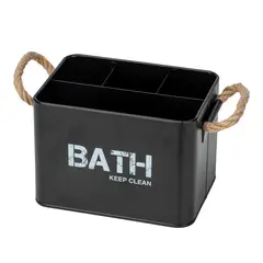 WENKO - Organizador de Baño 13x12.5x19 cm 2.37 l Negro
