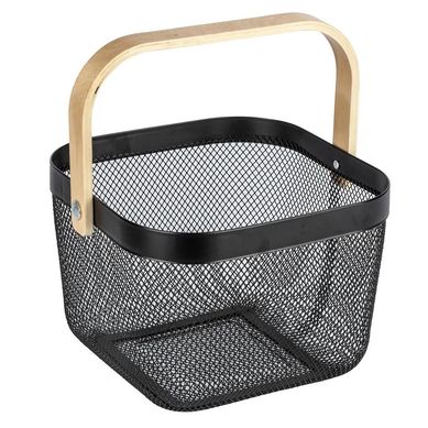 Cesta met con manilla bambu