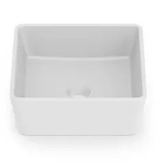 ROCA - Lavamanos Sobrepuesto Forma Cuadrada Porcelana 35x13x35 cm Blanco mate