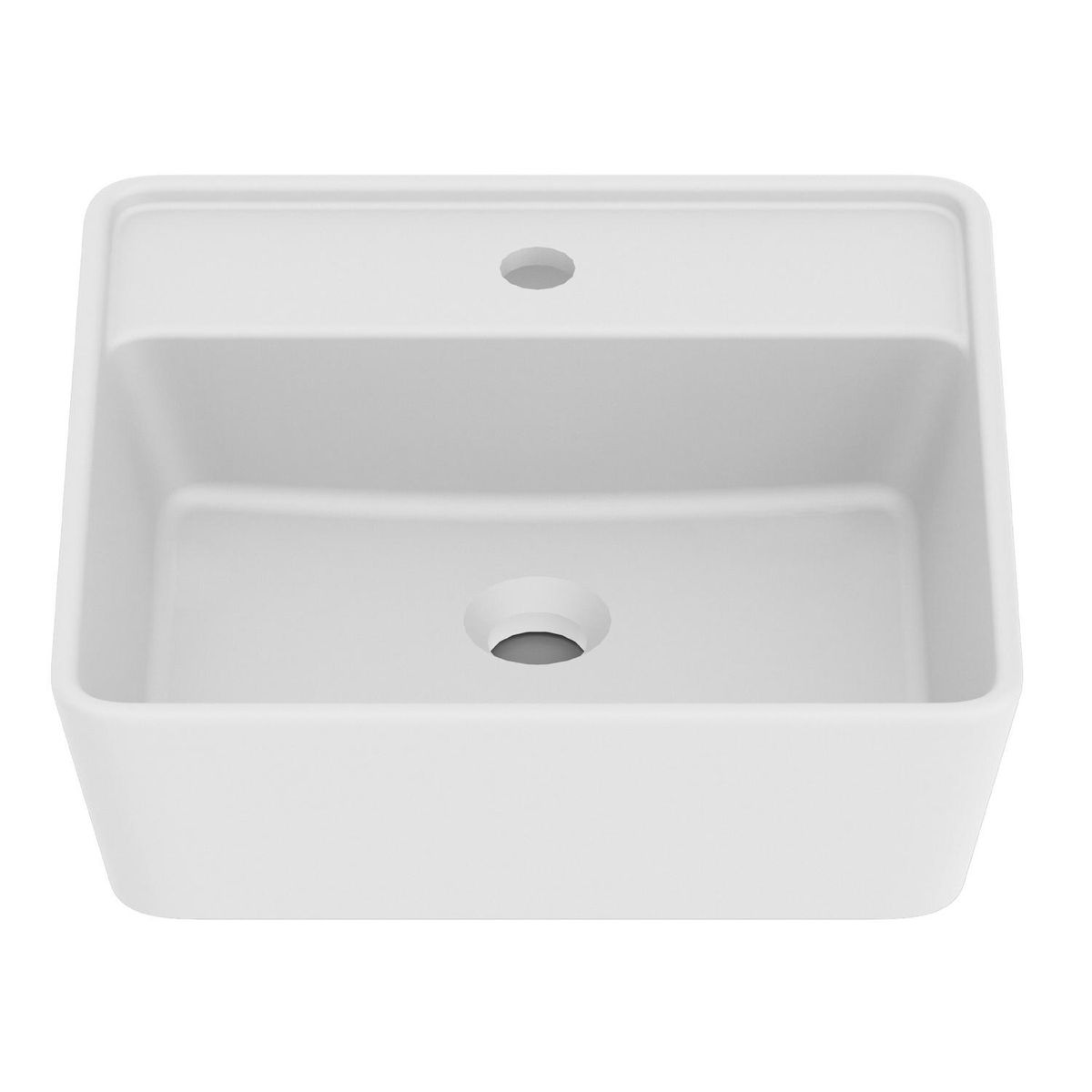 ROCA - Lavamanos Sobrepuesto Forma Rectangular Porcelana 42x13x42 cm Blanco mate