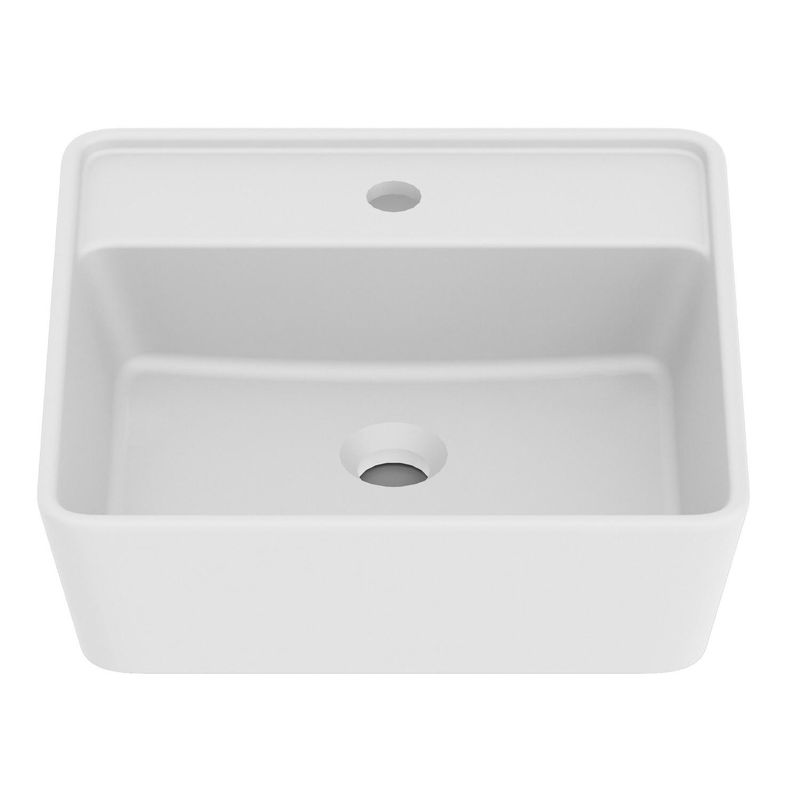ROCA - Lavamanos Sobrepuesto Forma Rectangular Porcelana 42x13x42 cm Blanco mate