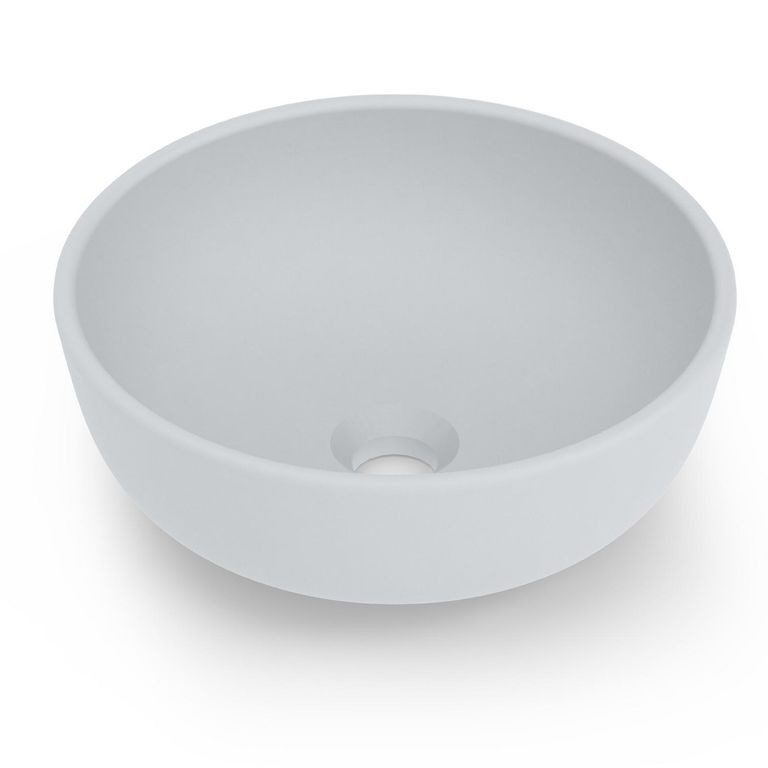ROCA Lavamanos Sobrepuesto Forma Redonda Porcelana 35x13x35 cm Blanco ...