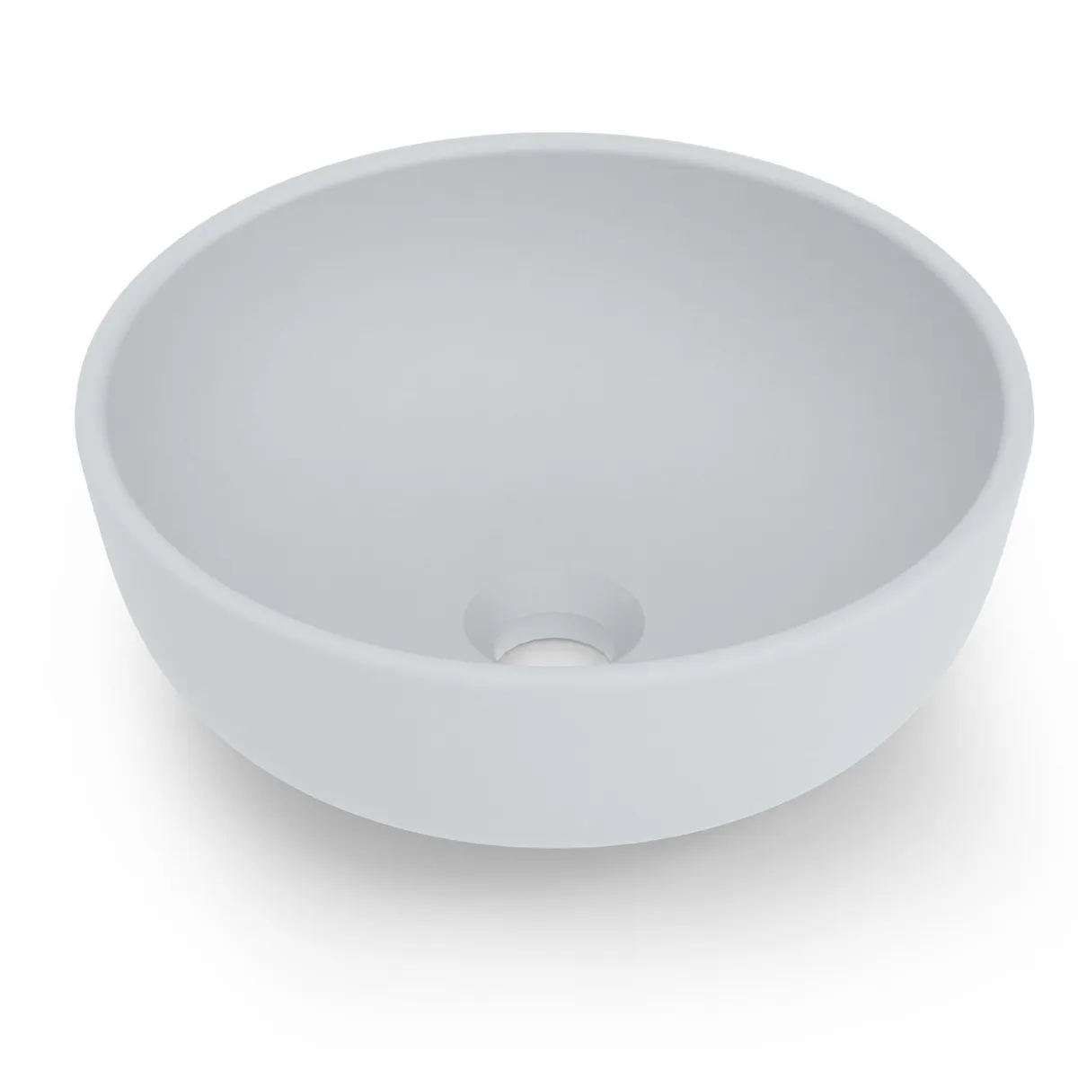 ROCA - Lavamanos Sobrepuesto Forma Redonda Porcelana 35x13x35 cm Blanco mate