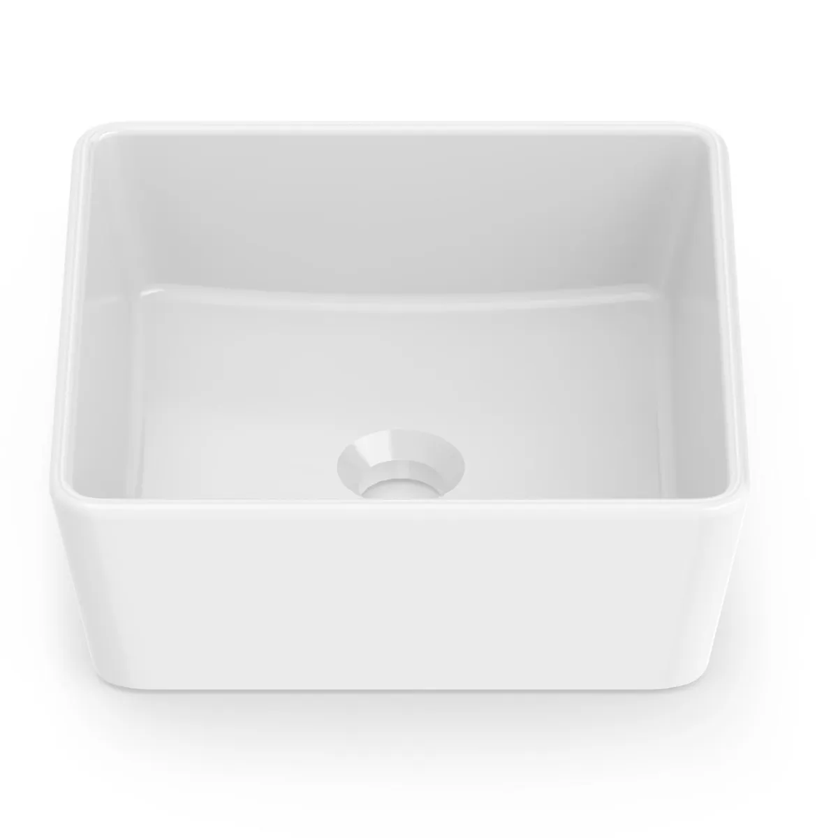 ROCA - Lavamanos Sobrepuesto Forma Cuadrada Porcelana 35x13x35 cm Blanco