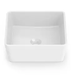 ROCA - Lavamanos Sobrepuesto Forma Cuadrada Porcelana 35x13x35 cm Blanco