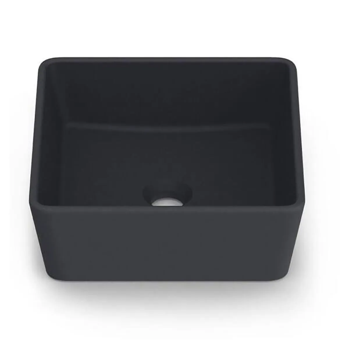 ROCA - Lavamanos Sobreponer Forma Cuadrada Porcelana 35x13x35 cm Onix