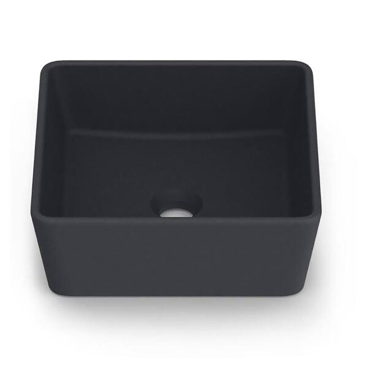 ROCA - Lavamanos Sobreponer Forma Cuadrada Porcelana 35x13x35 cm Onix