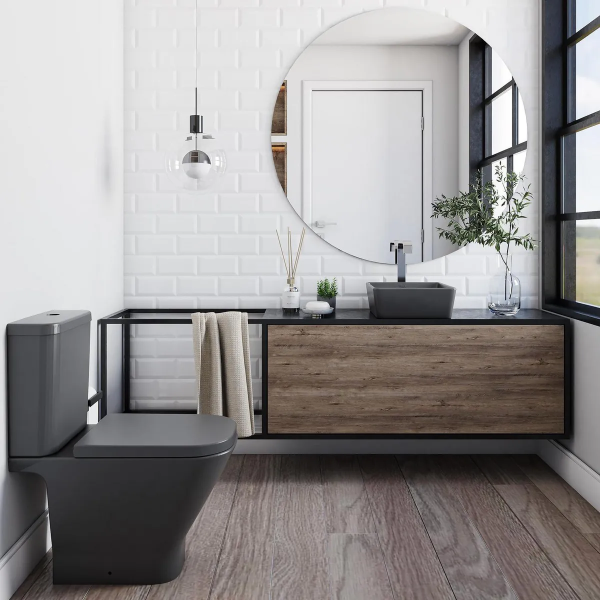 ROCA - Lavamanos Sobreponer Forma Cuadrada Porcelana 35x13x35 cm Onix