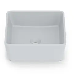 ROCA - Lavamanos Sobrepuesto Forma Cuadrada Porcelana 35x130x35 cm Perla