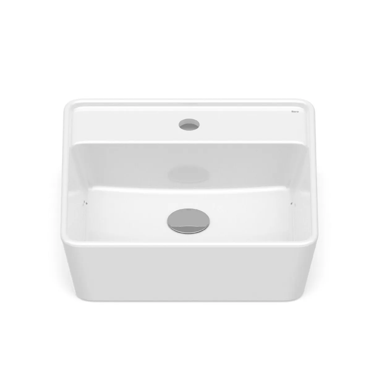 ROCA - Lavamanos Sobreponer Forma Cuadrada Porcelana 42x13x42 cm 