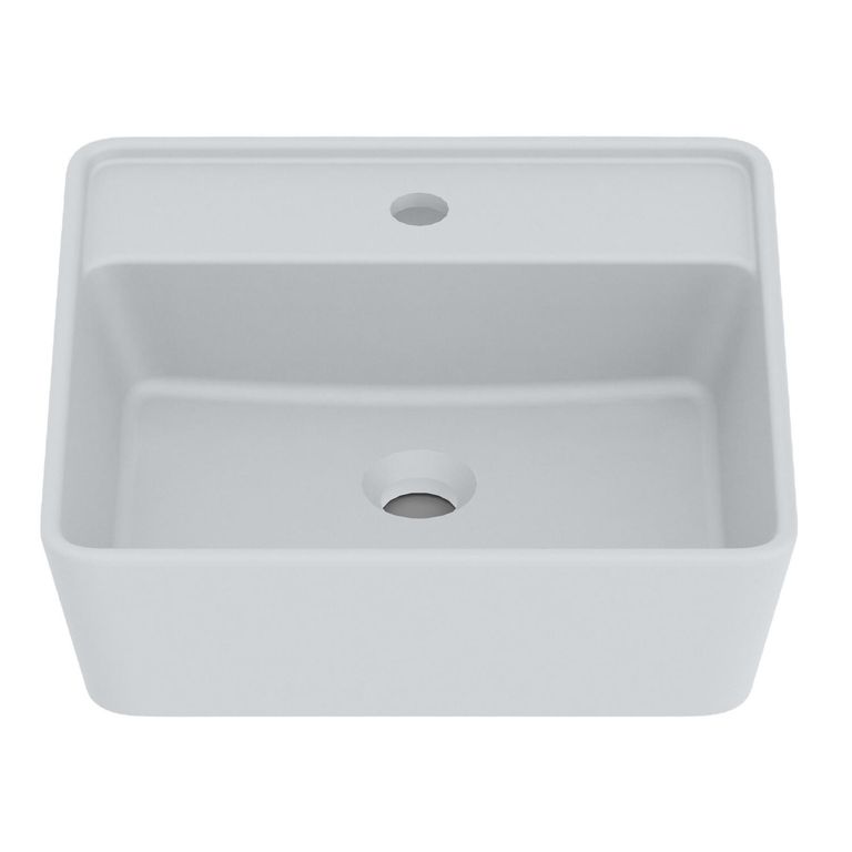 Lavamanos Sobrepuesto Forma Cuadrada Porcelana 42x13x42 cm