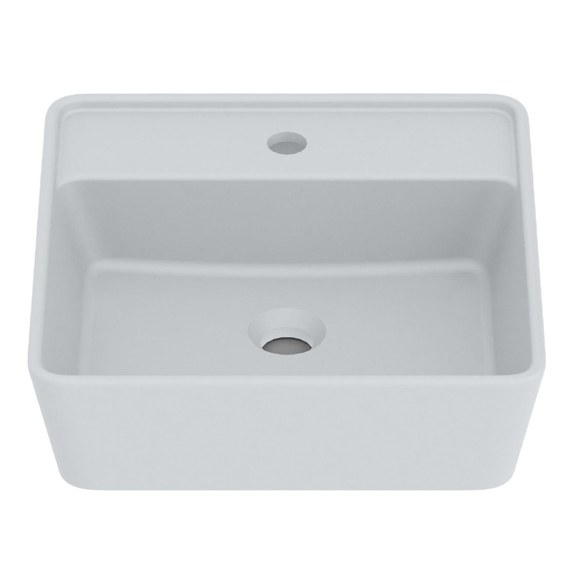 ROCA - Lavamanos Sobrepuesto Forma Cuadrada Porcelana 42x13x42 cm Perla