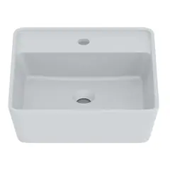 ROCA - Lavamanos Sobrepuesto Forma Cuadrada Porcelana 42x13x42 cm Perla