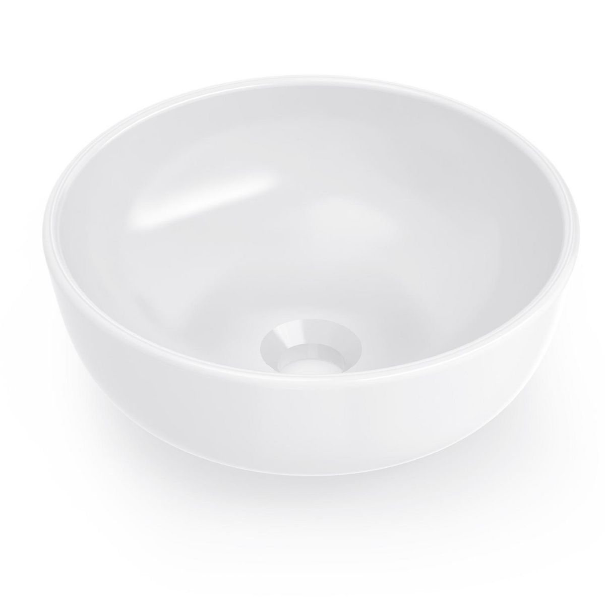 ROCA - Lavamanos Sobrepuesto Forma Redonda Porcelana 35x13x35 cm Blanco