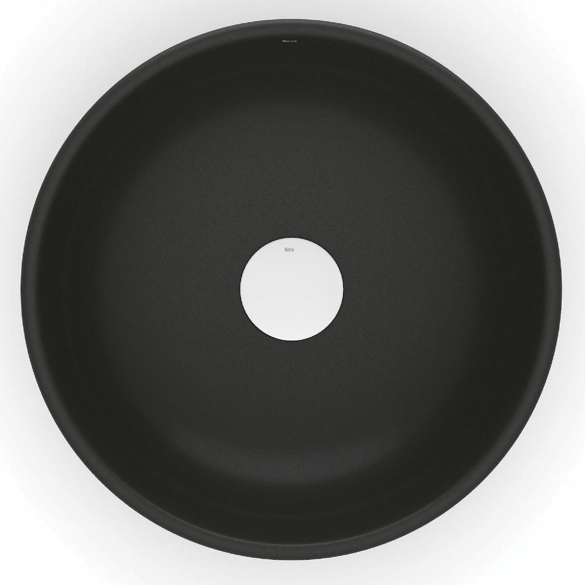 ROCA - Lavamanos Sobrepuesto Forma Redonda Porcelana 35x13x35 cm Negro Onix