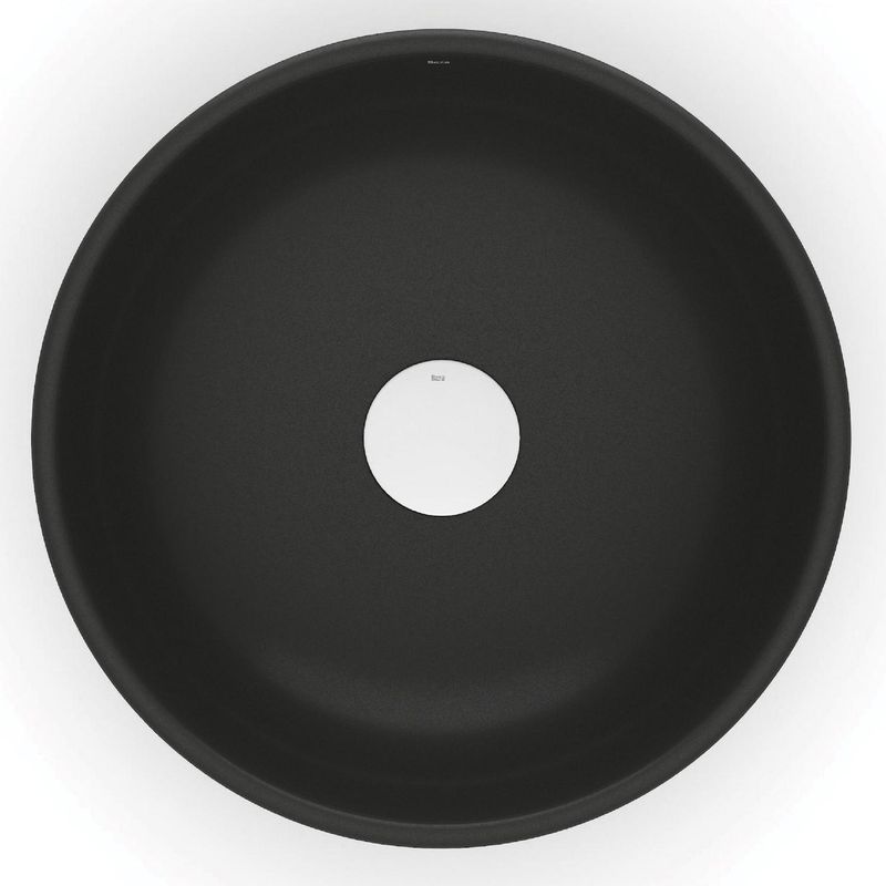 ROCA - Lavamanos Sobrepuesto con Forma Redonda Porcelana 35x13x35 cm Negro Onix