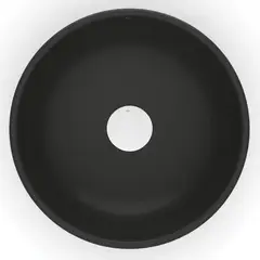 ROCA - Lavamanos Sobrepuesto con Forma Redonda Porcelana 35x13x35 cm Negro Onix