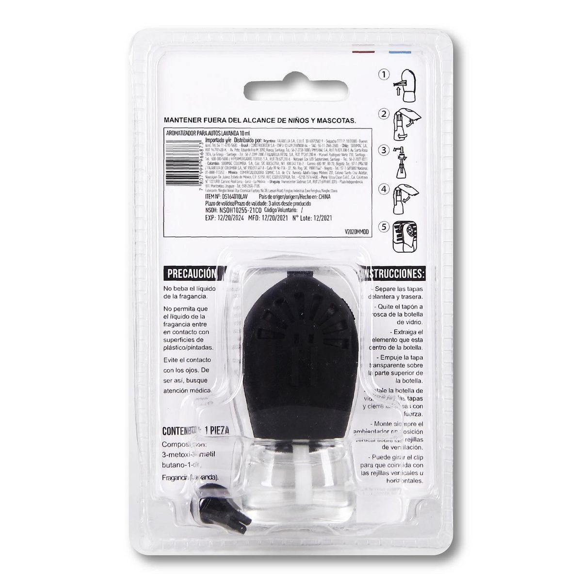 AUTOSTYLE - Aromatizante Auto Autostyle Lavanda 10 ml Frescura Duradera