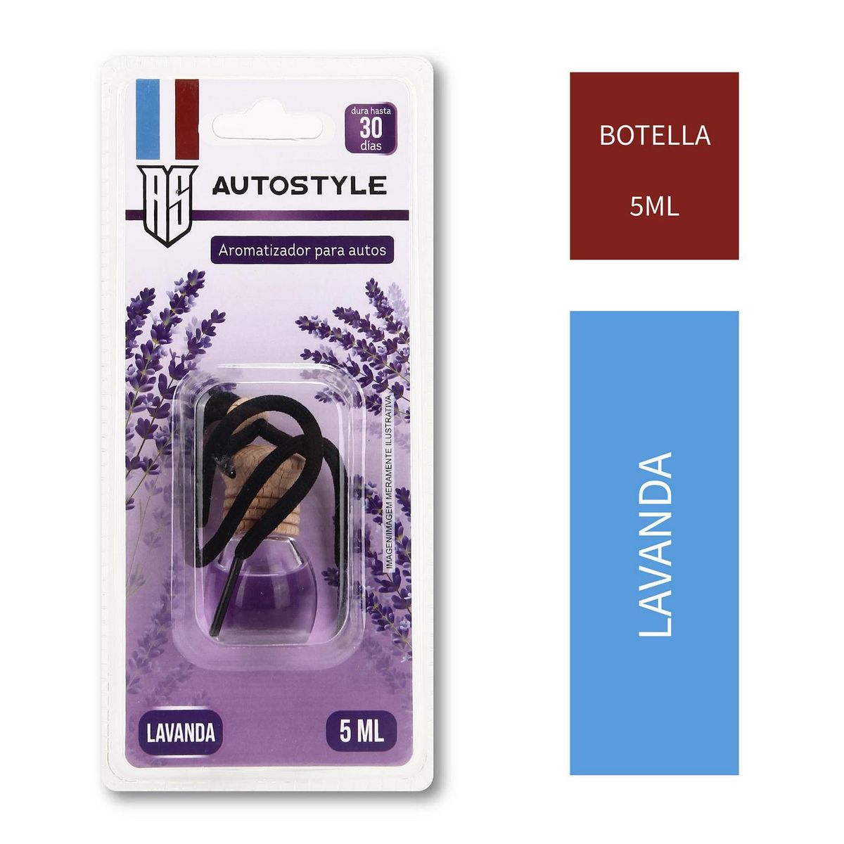 AUTOSTYLE - Aromatizante Auto Autostyle Lavanda Larga Duración