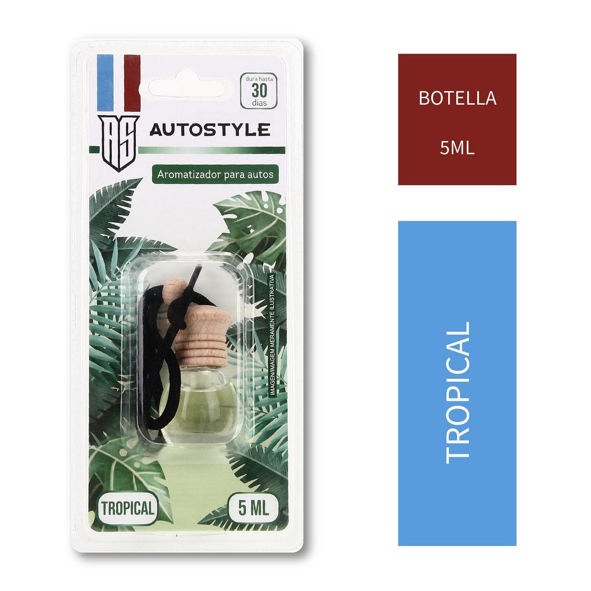 AUTOSTYLE - Aromatizante Auto Autostyle Tropical Larga Duración 30 Días