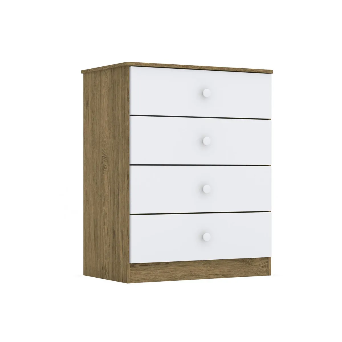 CASA BONITA - Cómoda 4 Cajón(es) Labirinto 65x80x40 cm Blanco