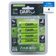 DAIRU - Pila recargable AAAx4 690 mAh