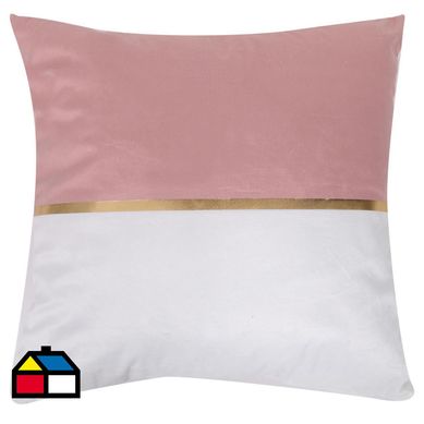 Cojn bicolor rosa 45x45 cm
