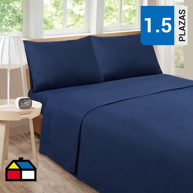 Sbana microfibra Eco azul 1,5 plazas