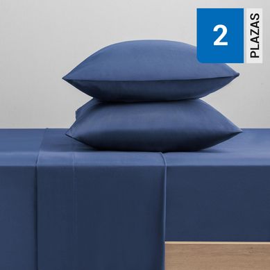 Sbana Microfibra 2 plazas Azul