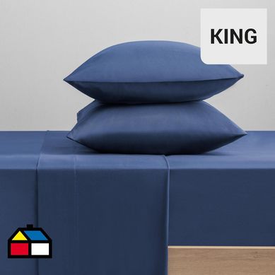 Sbana microfibra Eco azul king
