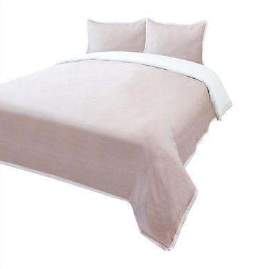 Funda plumn lino bord rosa sper king