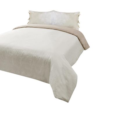 Funda plumn lino beige king