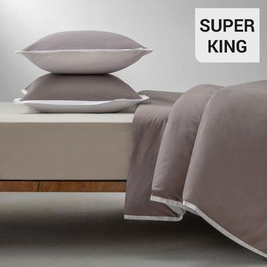 Funda plumn lino gris sper king