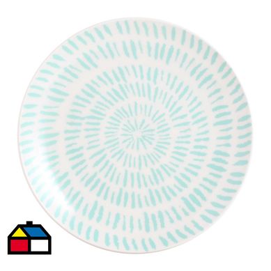 Bowl 14 cm porcelana verde/blanco